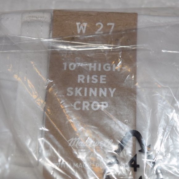 Madewell White High-Waist Skinny Crop Jeans - 27 - Picture 6 of 7